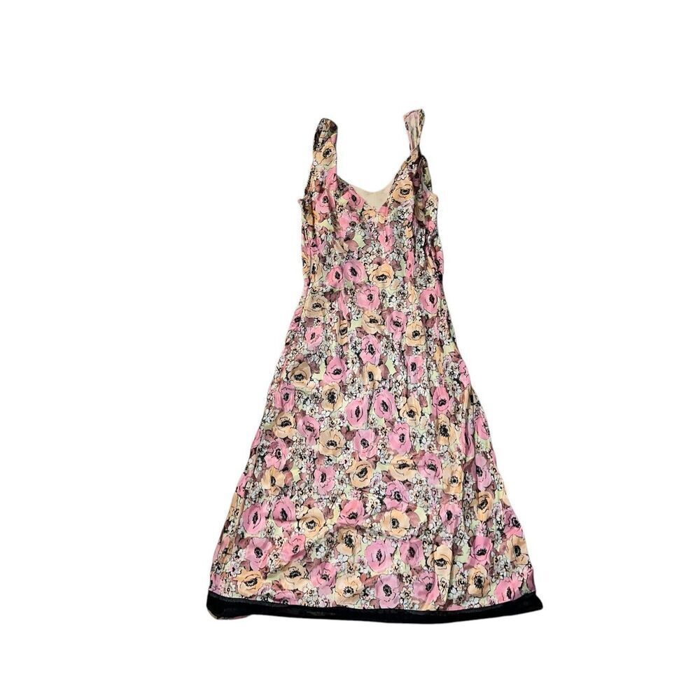 Odille flower Dress  Sz 0 Sleeveless V-neck Cottage Core Coquette Coastal